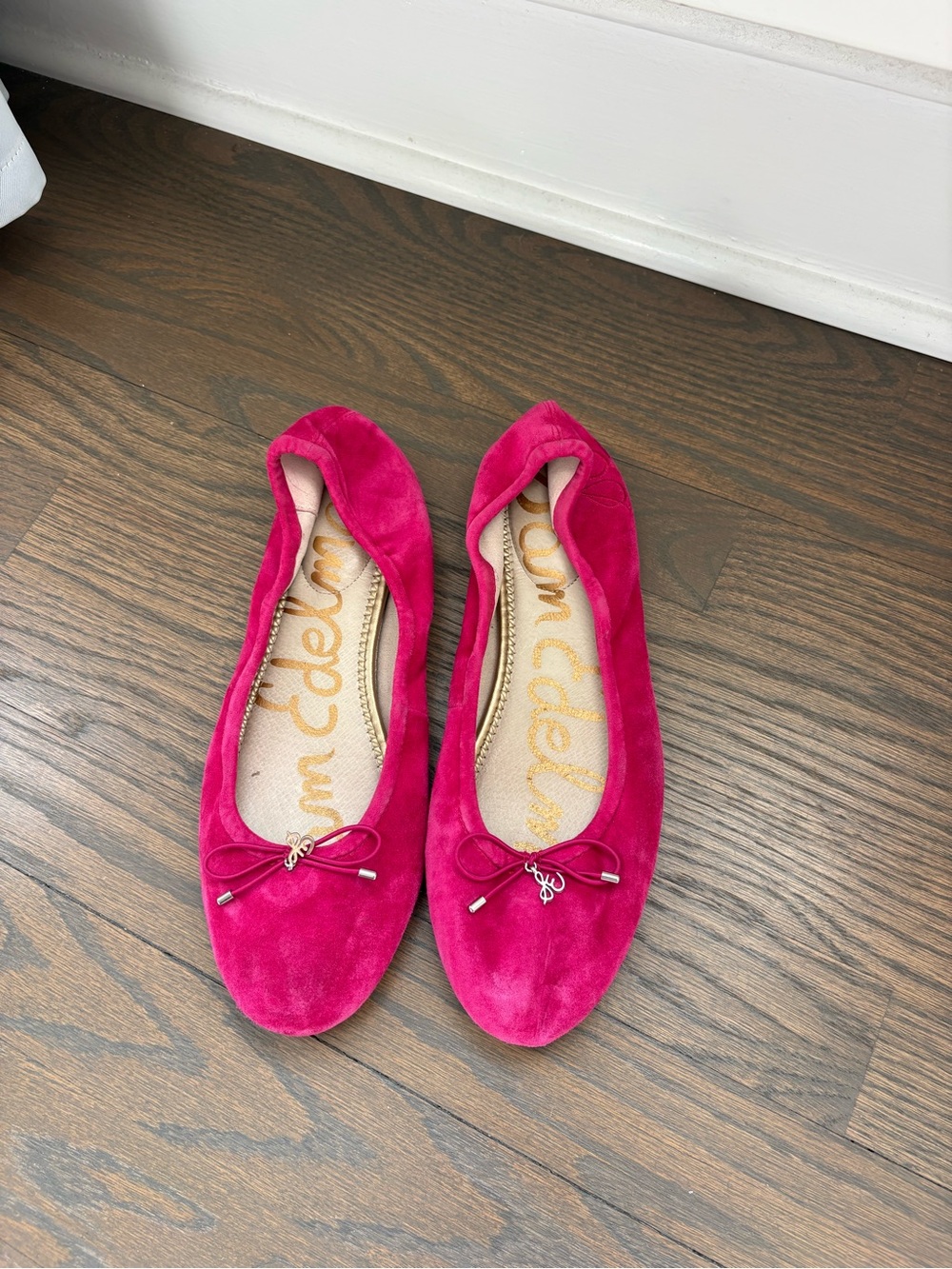 Sam Edelman Fuchsia Suede Ballet Flats